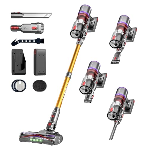 UNINELL HOME Cordless Vacuum Cleaner, 48Kpa Power, 65Mins Runtime, Anti-Tangle Stick, Self-Standing - Ideal for Pet Hair & Carpet