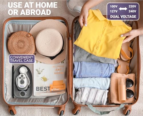 Quilted Bear Mini Steam Iron: Effortless Crafting & Wrinkle-Free - Compact Travel Essential (Black)