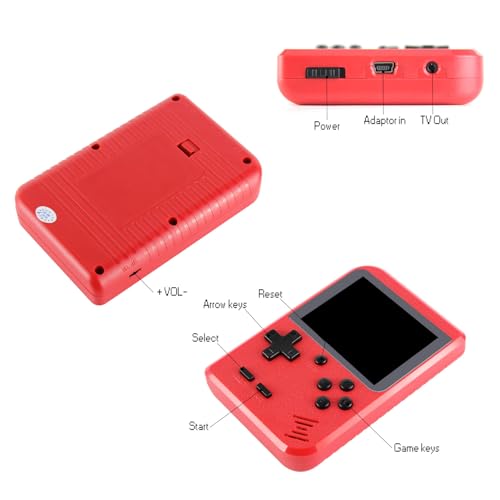 Retro Handheld Game Console, 3.0" Screen, 500 Classic Games - TV Connect, 2 Players - Fun Gift for Kids, Adults, Boys, Girls