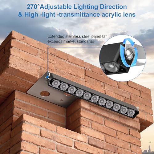 12W LED Hardscape Lighting for Retaining Walls, Steps & Decks - Warm White, Low Voltage, Waterproof - 8 Pack