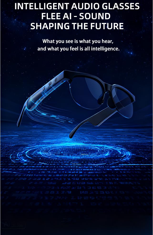 aduio Glasses for Men - Smart Eyewear with Built-in Speakers