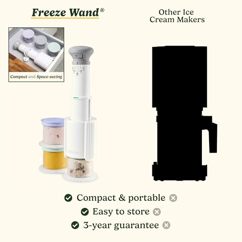Cuisinart Freeze Wand Ice Cream Maker | 5 Presets for Delicious Desserts | High-Protein, Dairy-Free, Vegan Options