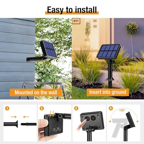 btfarm Solar Fairy Lights 2-Pack, Waterproof Outdoor Garden Decor, 8 Modes, 160 LEDs, 53FT Copper Wire, Patio Party Christmas