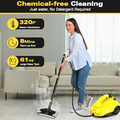 Brand Portable Steam Cleaner: Powerful Steamer for Multi-Surface Cleaning, 23 Accessories, Grime & Grease Removal