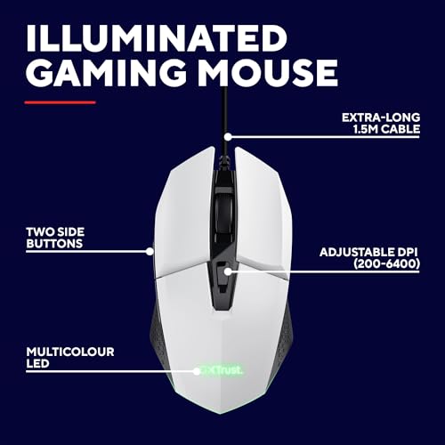 GXTrust Vylax Gaming Mouse, 6 Buttons, RGB Lighting, 200-6400 DPI