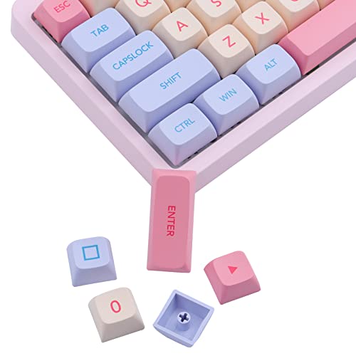 JakeTsai Marshmallow Theme PBT Keycaps for MX Switches, ANSI Layout, XDA Profile - 132 Keys Sublimated Dye Set