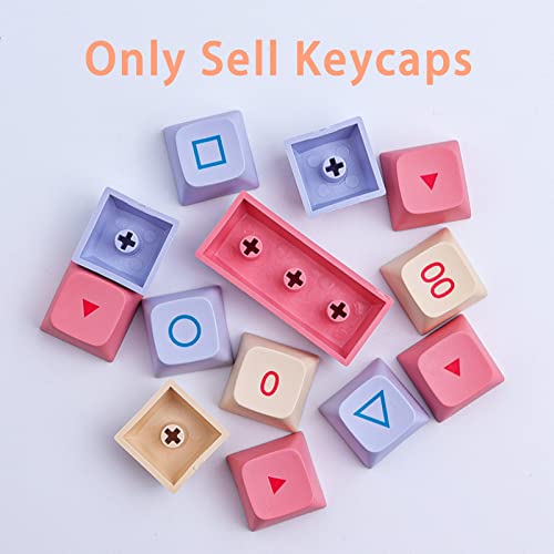 JakeTsai Marshmallow Theme PBT Keycaps for MX Switches, ANSI Layout, XDA Profile - 132 Keys Sublimated Dye Set