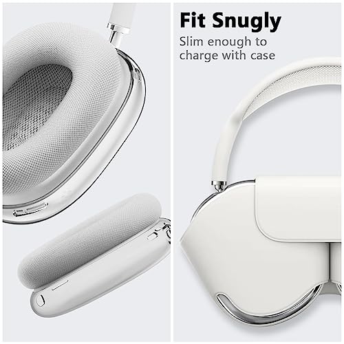 Ainiv Airpods Max Soft TPU Case 2 Pack, Anti-Scratch Skin Cover - Shockproof Accessories for AirPods Max Headphones