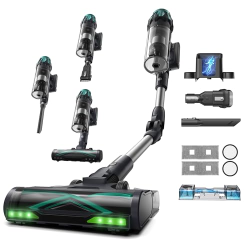 Vexilar V15Max Cordless Vacuum: Powerful Suction, 60Mins Runtime, Anti-Tangle Stick, GreenEye Tech