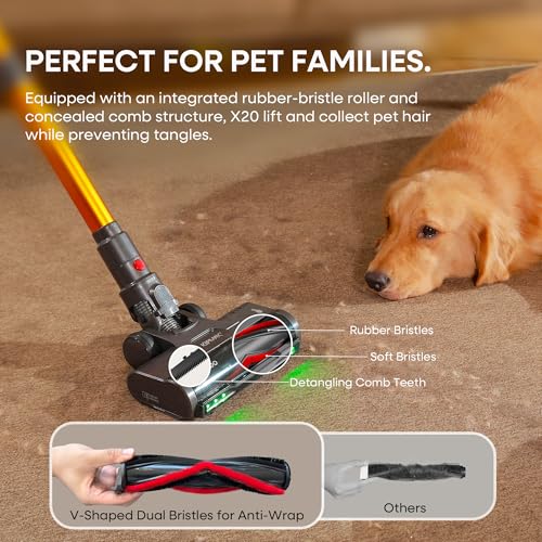 KIPMAX Cordless Vacuum: 50KPa Power, 70Mins Runtime, Aromatherapy, Anti-Tangle, LED Display - Ideal for Pet Hair, Carpet, Floor