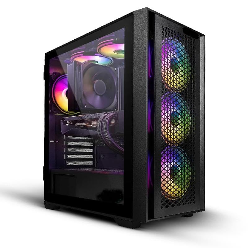 Computek Gaming PC Intel i7-3770 RTX3050 6GB 16GB RAM 256GB SSD+1TB HDD 500W PSU 6 Fan RGB Case Wi-Fi Windows 11