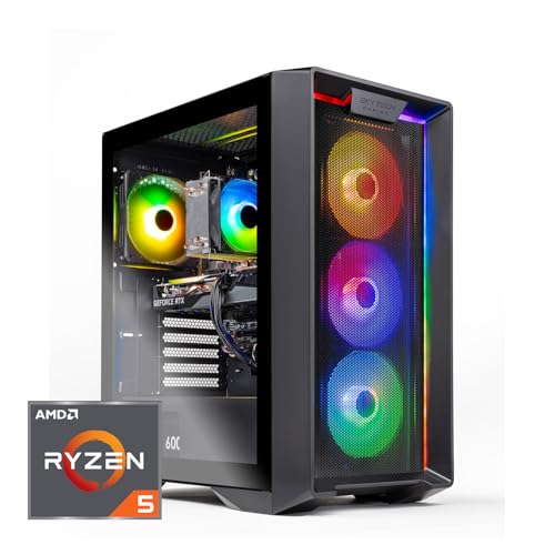 Skytech Nebula Gaming PC Ryzen 5 5600 3.5" (4.4" Turbo) RTX 3050 6GB, 1TB SSD, 16GB RAM, Wi-Fi, Win 11 Home