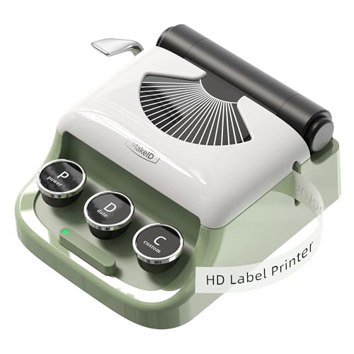 Makeid Q1 Label Maker Machine: Portable Bluetooth for Home & Office - iOS/Android Compatible, Clear Prints, Custom Fonts