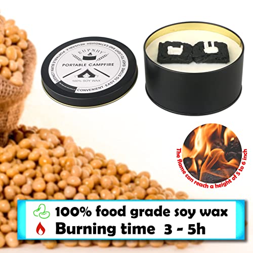 EUPNHY Portable Campfire Pit | Smores Maker | Lightweight | 3-5 Hours Burn | Convenient-No Wood | Great for Picnics & Camping