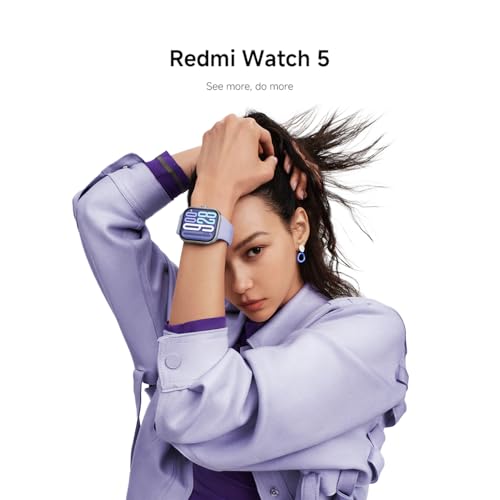 XIAOMI Redmi Watch 5 Smartwatch: Sports Fitness Tracker, AMOLED, 24-Day Battery, Bluetooth, 150+ Modes, Heart Rate, Sleep Tracking, GPS