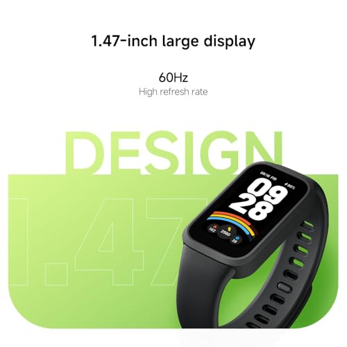 XIAOMI Smart Band 9 Active: Sports Fitness Tracker, 1.47" Display, 18 Days Battery, Health Monitoring, 50 Sports Modes