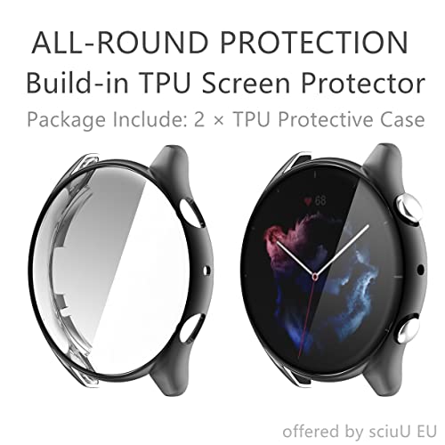 sciuU Amazfit GTR3 Pro Case [2 Pack] Soft TPU Screen Protector