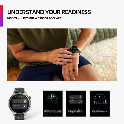 Amazfit Balance Smart Watch 46mm: NFC Payment, AI Coach, 14-Day Battery, Health Monitor, GPS, 150+ Sports, Bluetooth Calls.