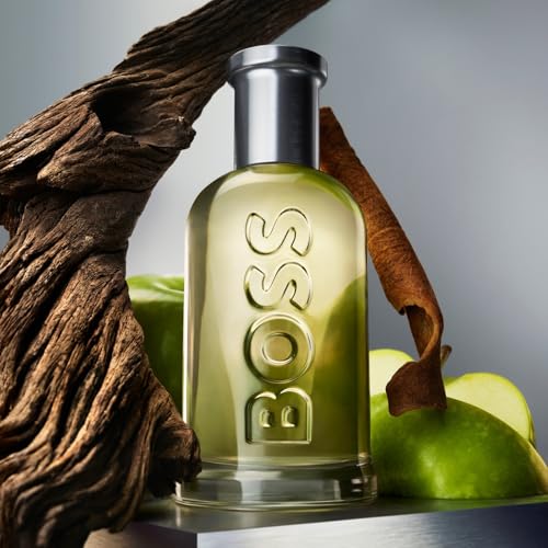 BOSS Bottled Eau de Toilette for Him - Woody & Fruity Scent with Apple, Cinnamon - Medium Longevity