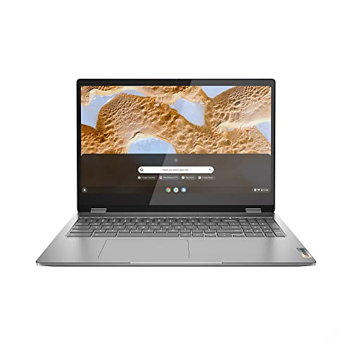 Lenovo IdeaPad Flex 3 Chromebook 15 inch Full HD Laptop, Intel Pentium Silver, 8GB RAM, 128GB eMMC, Chrome OS in Arctic Grey
