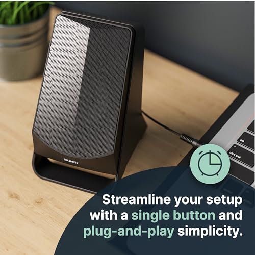 MAJORITY Compact Computer Speakers 10 inch Active Stereo Sound - Music, Gaming, Movies