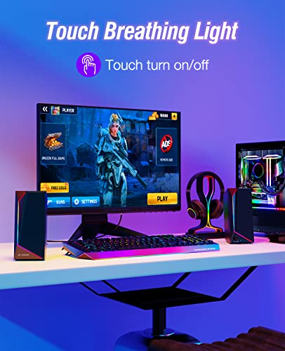 LENRUE USB PC Speakers: Loud Stereo Sound for Desktop & Laptop