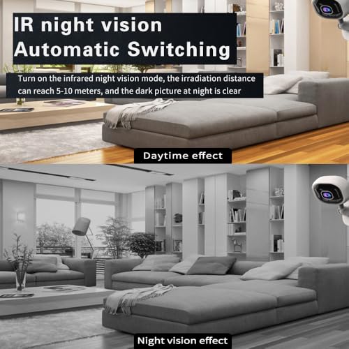 BSLVWG Indoor Camera with 1080P, Wi-Fi, 2-way Talk & Night Vision