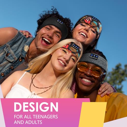 ZUMUSEN Bluetooth Sleep Headband, Wireless Sports Headphones, Hi Fi Sound, 15Hrs, Tech Gifts for Men Women, Office Nap, Travel, Yoga