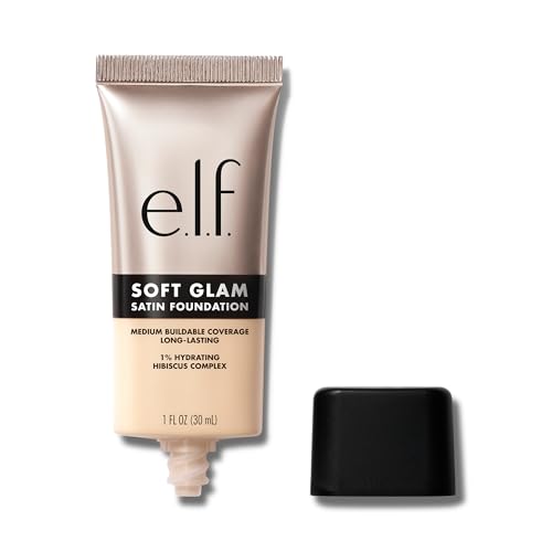 e.l.f. Soft Glam Foundation - Medium Coverage for Smooth Satin Finish - Vegan & Cruelty-Free - 10 Fair Cool