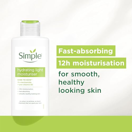 Simple Hydrating Light Moisturiser with Pro-Vitamins B5 & E - 12-Hour Moisturisation - 125 ml