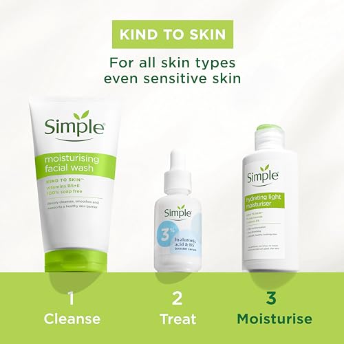 Simple Hydrating Light Moisturiser with Pro-Vitamins B5 & E - 12-Hour Moisturisation - 125 ml