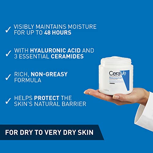 CeraVe Moisturising Cream for Face & Body, Hyaluronic Acid, 454g